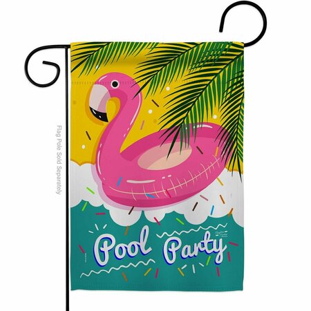 PATIO TRASERO Summer Pool Party Summertime Fun & Sun 13 x 18.5 in. Double-Sided  Vertical Garden Flags for PA3903898